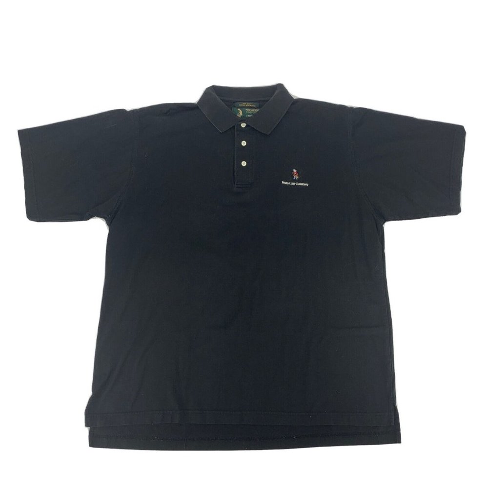 Men's Pinehurst Collection by Izod Club Short‎ Sleeve Polo Shirt Black Large